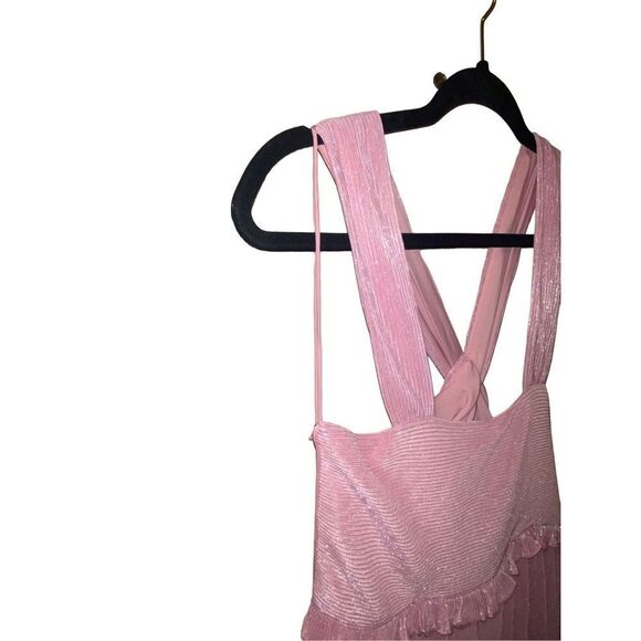 Saylor - Esperanza Pink Pleat Midi Dress - Picture 7 of 11